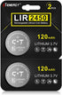 Rechargeable CR2450 Batteries 2 Pack High Capacity 3.7V Lir2450 Button Battery