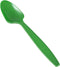 JAM PAPER Big Party Pack of Premium Green Plastic Spoons, 100 Disposable Spoons/Box