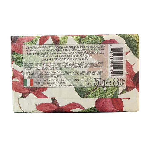 Nesti Dante Romantica Passional Natural Soap - Fiesole Gillyflower and Fuchsia, 8.8oz