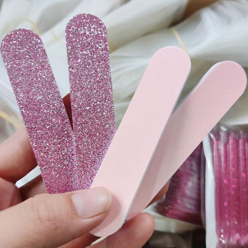 Ipetboom Nail Buffer Heart Shape, 20 Sets Nail File Strips & Mini Buffer Kit for DIY Nail Care