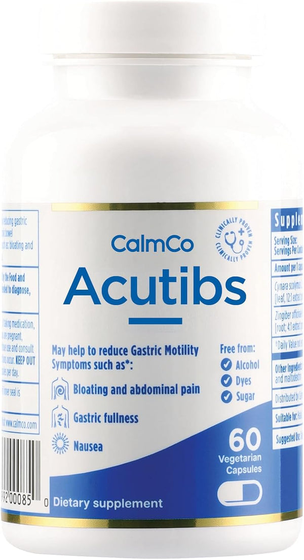 Acutibs Vegetarian Capsules, Artichoke & Ginger Extracts for Gastric Discomfort Relief, 60 Count