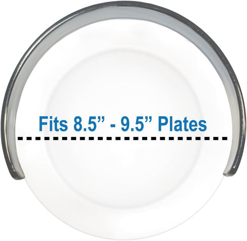 Rehabilitation Advantage Snap-on Food Guard - Smoked for 8.5 – 9.5 Inch Plates