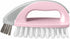 Detachable Handheld Cleaning Brush, Heavy-Duty Stiff Scrub Brush for Tile, Carpet, Bathroom, Kitchen Sink (Pink)