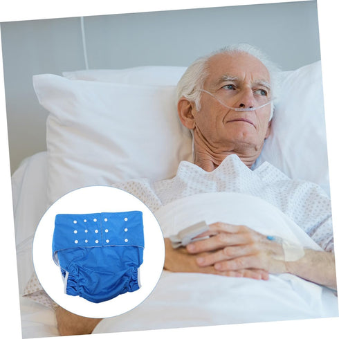 LOORGVEL 2Pcs Reusable Adult Cloth Diapers Adjustable Leakproof Washable Nappies for Men Women Elderly Breathable Soft