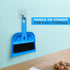 Mini Broom and Dustpan Set, Compact Cleaning Kit for Home, Car, Camping, and Small Spaces - Sky Blue