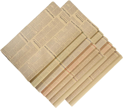 Ipetboom Vintage Newspaper Flower Wrapping Paper for Bouquet Packaging, 20 Sheets Kraft Paper