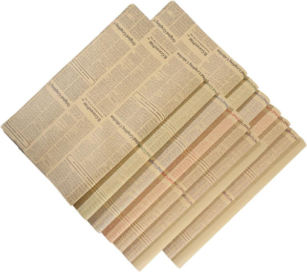 Ipetboom Vintage Newspaper Flower Wrapping Paper for Bouquet Packaging, 20 Sheets Kraft Paper