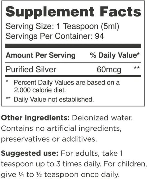 Optivida Health Nano Silver Liquid, 2 Pack for Immune Support, All Natural Solution 10PPM