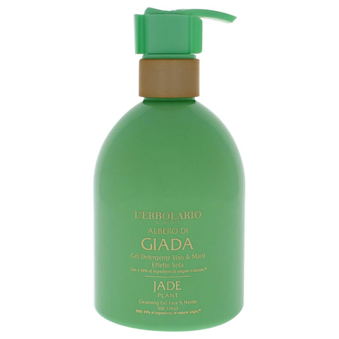 L'Erbolario Jade Plant Cleansing Gel for Face and Hands - Floral & Citrus Fragrance, 9.4 Oz Body Wash with Moisturizing
