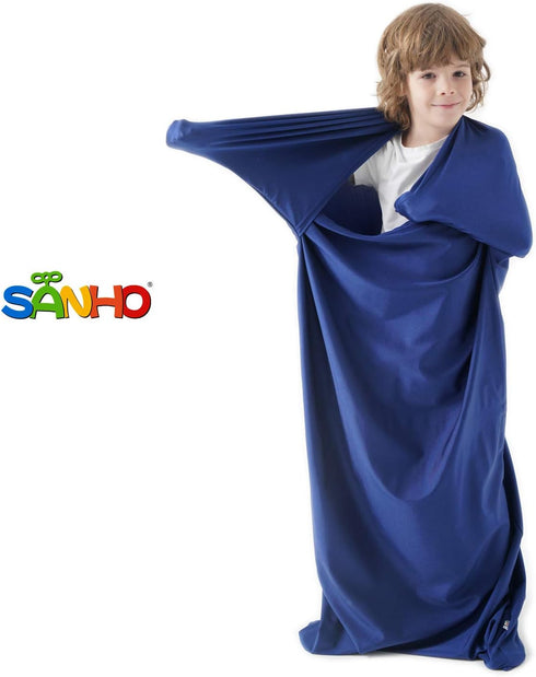 SANHO Premium Sensory Sock Budy Sock for Children with Sensory Processing Disorder, Updated Version (Navy, Small)