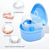Y-Kelin Denture Bath Box and Brush Cleaner Set for Dentures & Retainers (Pink)