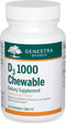 Genestra Brands D3 1000 Vitamin D Supplement - 120 Chewable Tablets - Natural Blackcurrant Flavor