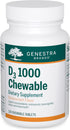 Genestra Brands D3 1000 Vitamin D Supplement - 120 Chewable Tablets - Natural Blackcurrant Flavor