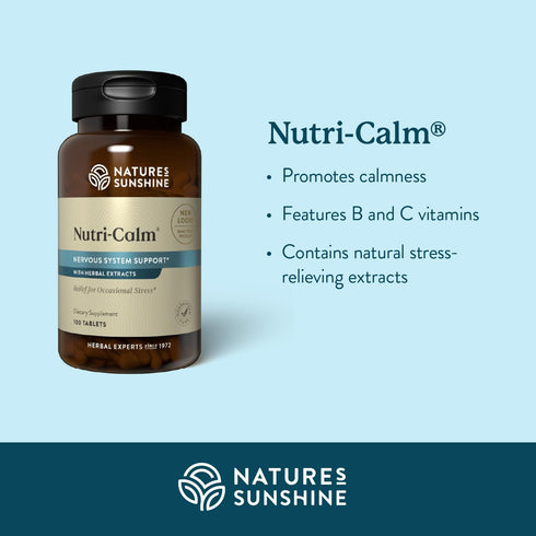 Nature's Sunshine Nutri-Calm - Herbal Stress Relief Supplement, Natural Relief for Adults, Mood Support - 100 Tablets