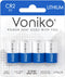 Voniko CR2 3V Lithium Batteries, 4-Pack, High Power Lithium-Battery, 10 Years Shelf Life