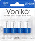 Voniko CR2 3V Lithium Batteries, 4-Pack, High Power Lithium-Battery, 10 Years Shelf Life