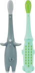 Dr. Talbot's Toddler Training Toothbrush for Kids, 2-Pack, 6+ Months, Alligator/Elephant