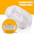Cleaning Supply Caddy - Divided Tote Basket Bin with Handle for Bathroom, Kitchen, Garden, 2 Pack, White