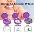 Alliph Slim Retainer Case, Traveling Holder for Mouth Guard, Magnetic Close Waterproof Denture Case with 1 Remover