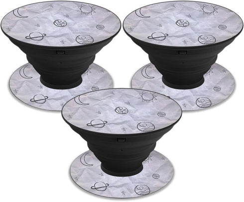 MightySkins 3 Pack Skin for PopSockets - Kids Outer Space | Unique Vinyl Decal Wrap Cover | Easy to Apply, Remove