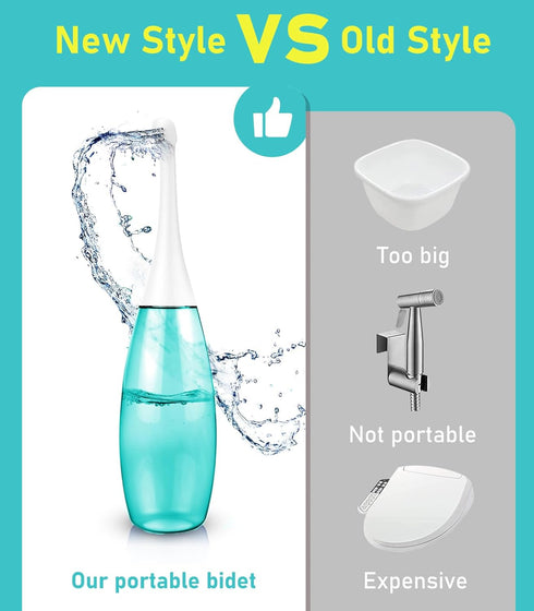 Postpartum Cleansing Care, 400ml Portable Tool - Green, Inverted Travel Toilet Seat for Hygiene Care
