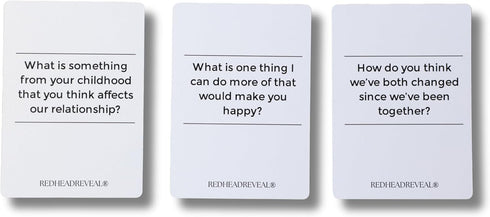 REDHEADREVEAL 52 Connection Cards Couples Edition, Conversation Cards for Relationship Building, Date Night Activity