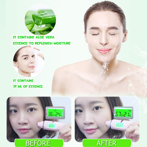 Aloe Facial Skincare Sheet - Hydrating & Moisturizing for Dry, Oily, Sensitive, and Tired Skin - 25ml / 0.8oz, Pack of