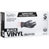 ForPro Professional Collection Disposable Vinyl Gloves, Black, Industrial Grade, Powder-Free, 100-Count, Small