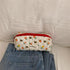 Kawaii Makeup Bag, Cute Floral Storage Organizer with Handle, Aesthetic Cartoon Zipper Toiletry Bag