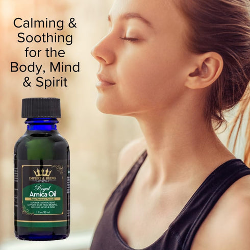 Royal Arnica Oil – Organic Herbal Blend for Muscle Recovery, Bruise Support, Joint Flexibility – 1oz