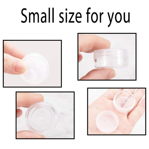 Tiny Cosmetic Containers, 3 Gram 25Pcs Sample Containers with Lids, BPA Free Clear Jars for Makeup, Lotion, Powder