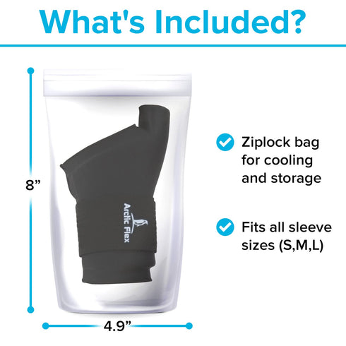 Arctic Flex Wrist Ice Pack Wrap - Extra Strength Hot & Cold Therapy - Reusable Sleeve for Pain Relief