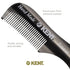 Kent 81T Black Graphite X-Small Beard and Mustache Pocket Comb, Fine Toothed for Facial Hair Grooming, Hand-Made