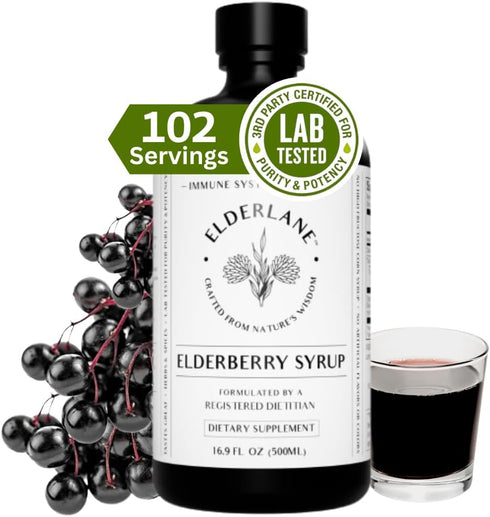 Elderberry Syrup Shots - Immune Support Supplement for Kids & Adults, Made with Honey & Elderberries
