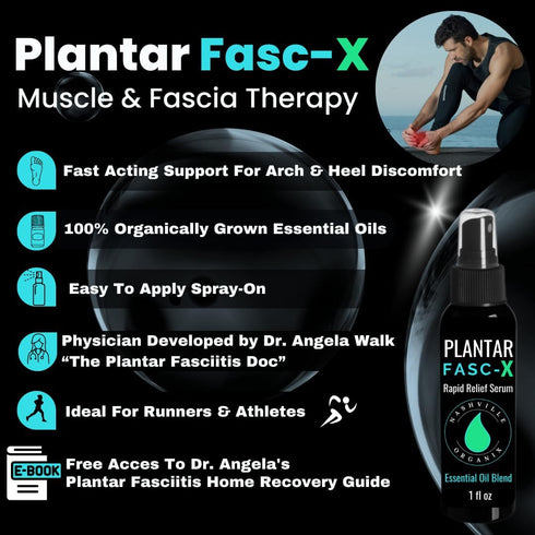 Dr. A's Plantar Fasc-X Essential Oil Blend, Natural Support for Foot, Fasciitis, Arch & Heel Spur Cream