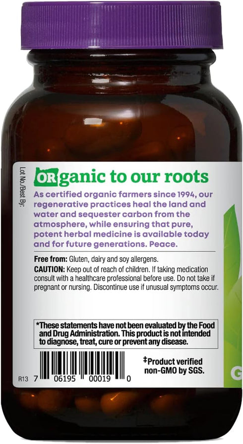 Oregon's Wild Harvest Certified Organic Milk Thistle Herbal Supplement - 90 Count