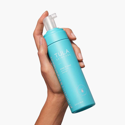 TULA Skin Care Keep It Clear, Acne Foam Cleanser, Salicylic & Azelaic Acid, 6.3 fl oz