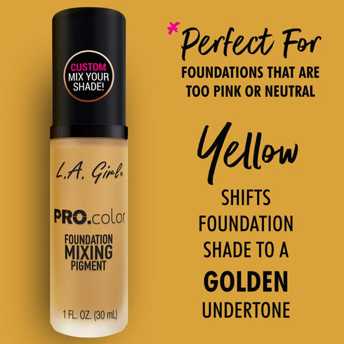 L.A. Girl PRO.color Foundation Mixing Pigment, Yellow GLM712