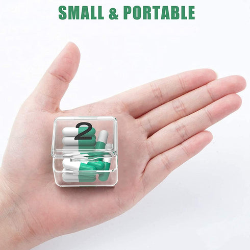Monthly Pill Organizer, 30 Day Pill Box, Easy to Open Large Compartments, Portable Case for Travel, Medicine Organizer