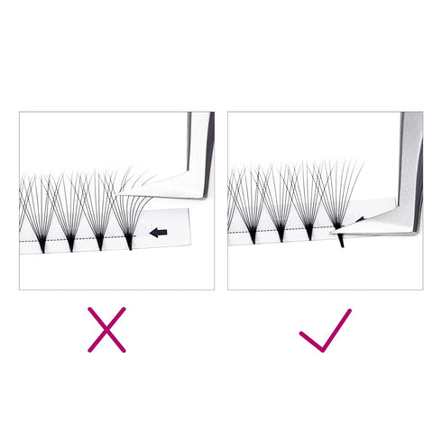 Premade Fans Eyelash Extensions 10D 0.07 D Curl, 15mm Volume Lash Extensions, Short Stem Premade Lash Fans Supplies