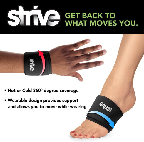 Strive Wrist Ice Pack Wrap, Hot & Cold Therapy Gel Compression for Rheumatoid Arthritis, Tendinitis, Carpal Tunnel Pain