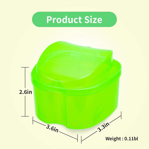Colorful Plastic Dental Orthodontic Retainer Container Cleaning Case, Mouthguard Storage Soaking Case for Travel