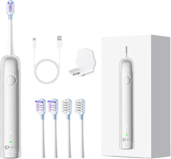 X1 Sonic Electric Toothbrush for Adults - Sweeping & Vibrating, Rechargeable, 4