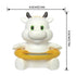 Takingup Baby Bath Thermometer, White Cow Baby Bath Thermometers, Floating Animal Toy Fun Thermometer for Bathtub, Tub