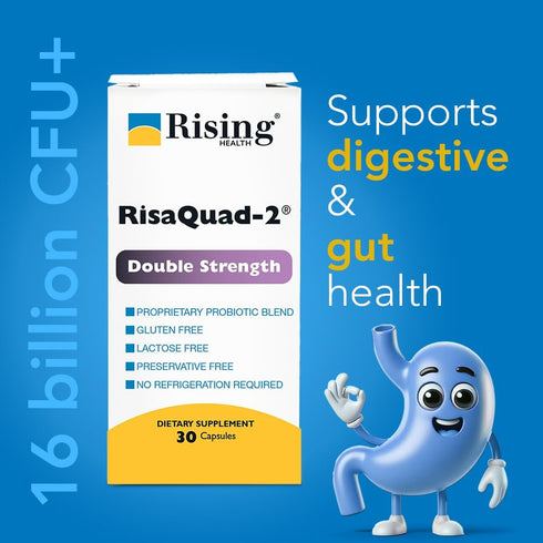 Risaquad-2 Probiotic Dietary Supplement - 375mg Pack of 30 Capsules