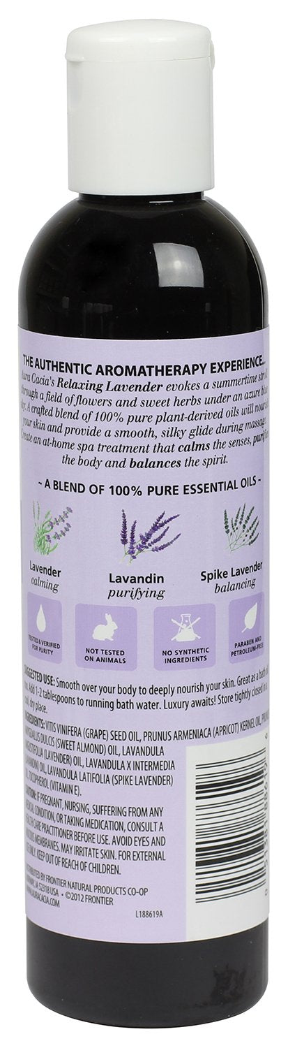 Aura Cacia Body Oil, Relaxing Lavender, 8 Fluid Ounce (Pack of 2)