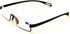 Featherweight Slim Half Rim Memory Flex Reading Glasses, Anti-reflective AR Coating (black, 2.50)