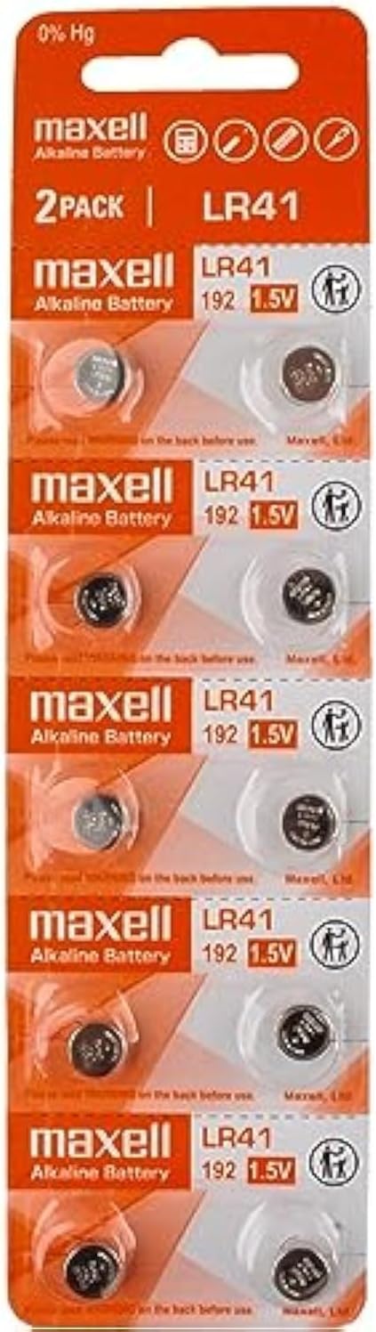 Maxell 10 x LR41 AG3 192 Alkaline 1.5V Batteries