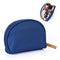 Hekyip Half Moon Cosmetic Bag, Travel Makeup Pouch, Portable Waterproof Pouch for Ladies, Small Navy Blue