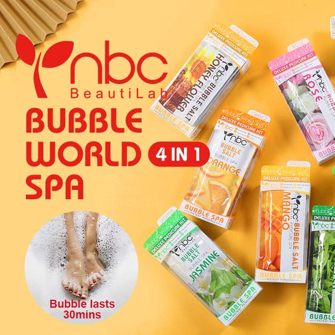Pedicure Kit Foot Soak Set: Bubble Salt, Sugar Scrub, Massage Mask, Massage Lotion in a Box, 4 Step Foot Spa Kit for Dry Feet, Softens Calluses, Tired Feet(3 Set Lavender)